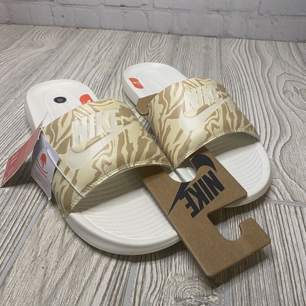 Nike Victori One Slides Sandals Women’s 11 Sail Coconut Milk CN0676-105 New